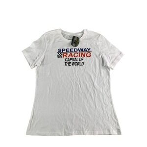 Indianapolis Motor Speedway Shirt Womens Medium White Racing Capital Graphic Tee